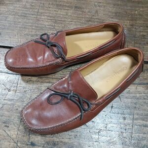 Cole Haan Size 10 M Driving Loafers Brown Leather Slip On Shoes